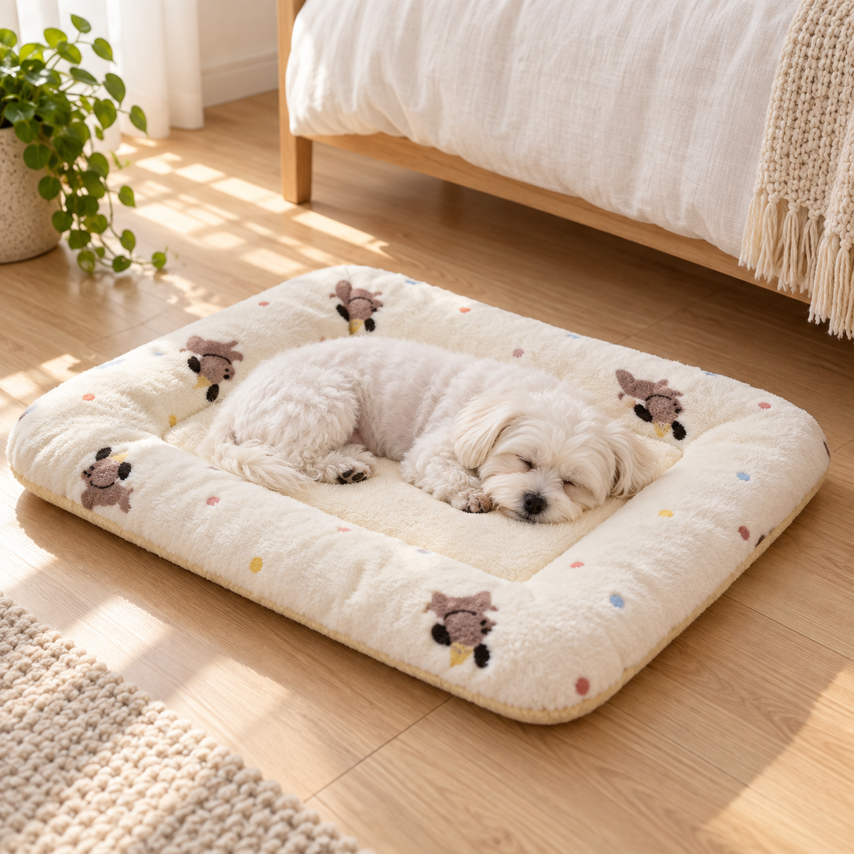 Plush Supportive Pet Bed
