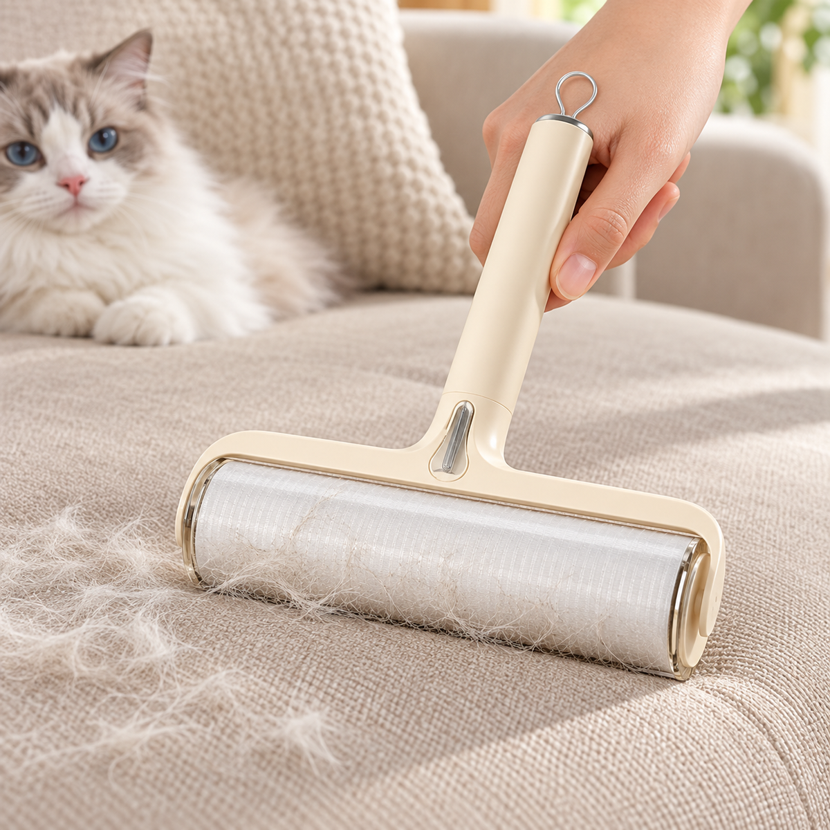Extra-Wide Reusable Pet Hair Roller