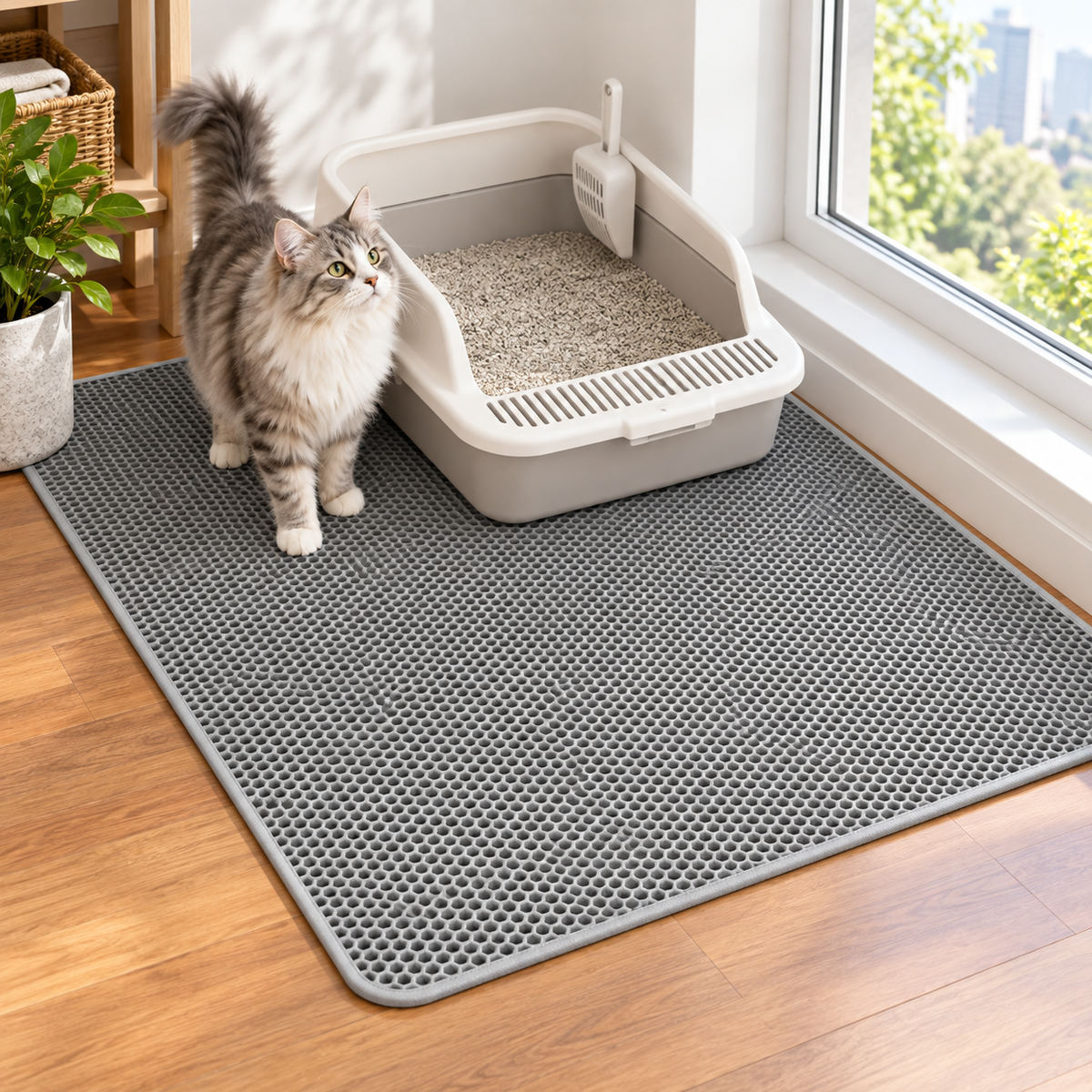 Jumbo Double-Layer Cat Litter Mat