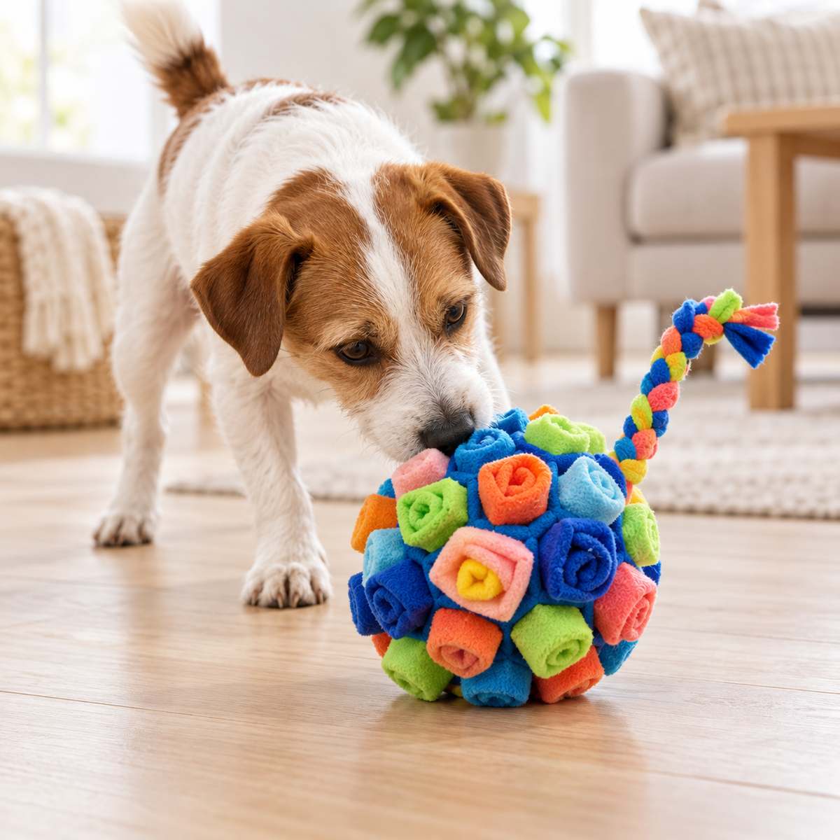 Interactive Fleece Snuffle Ball
