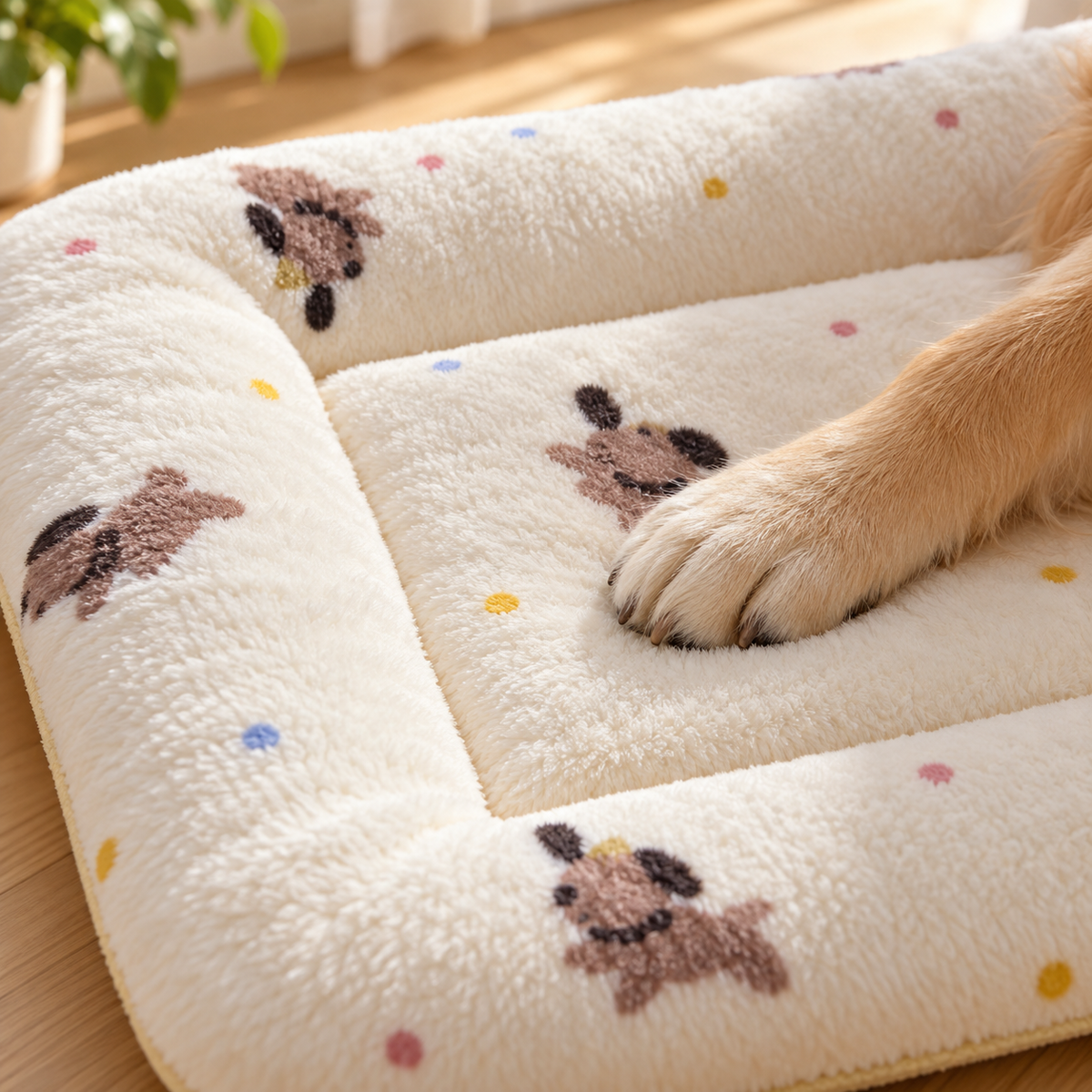 Plush Supportive Pet Bed