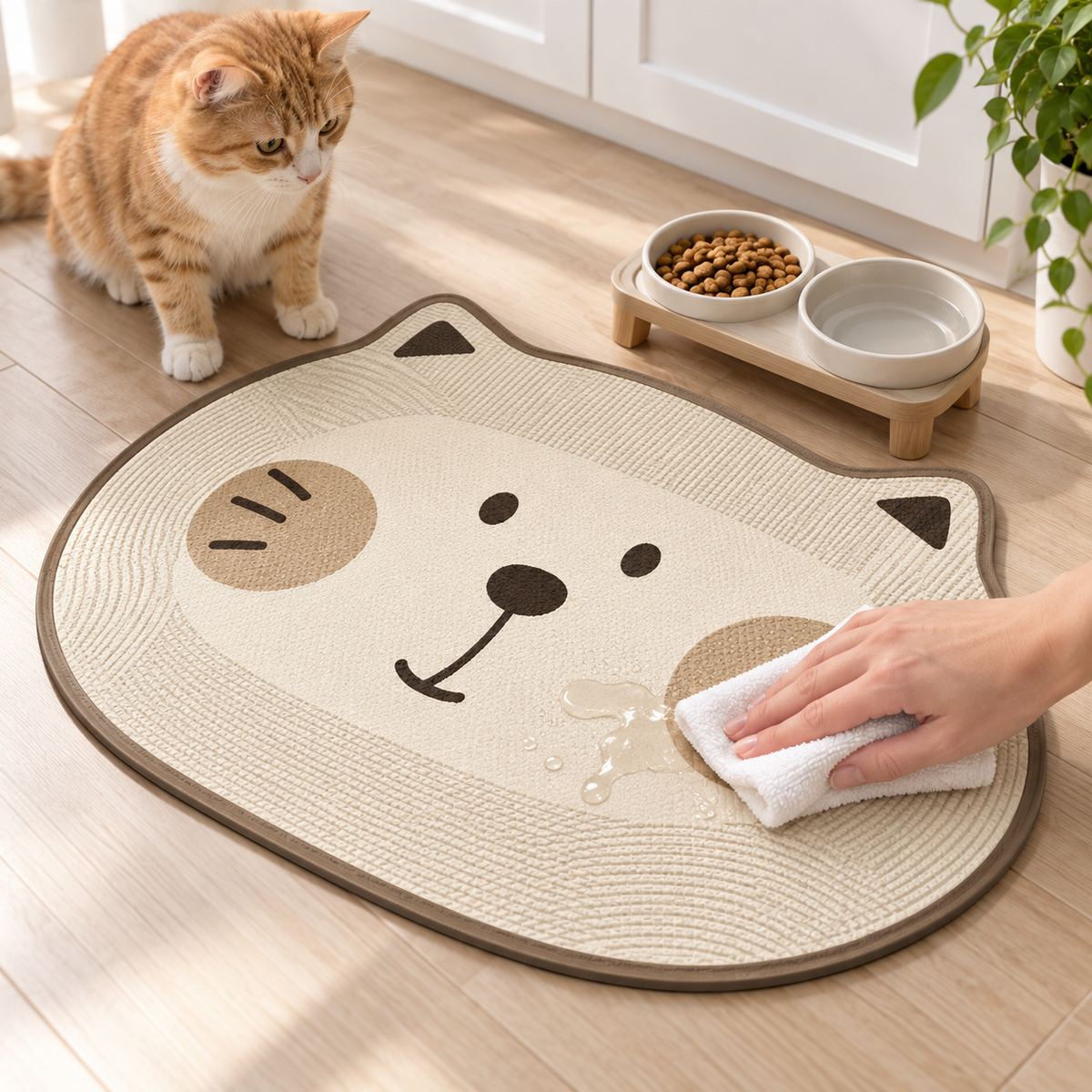 Water-Resistant Cat Feeding Mat