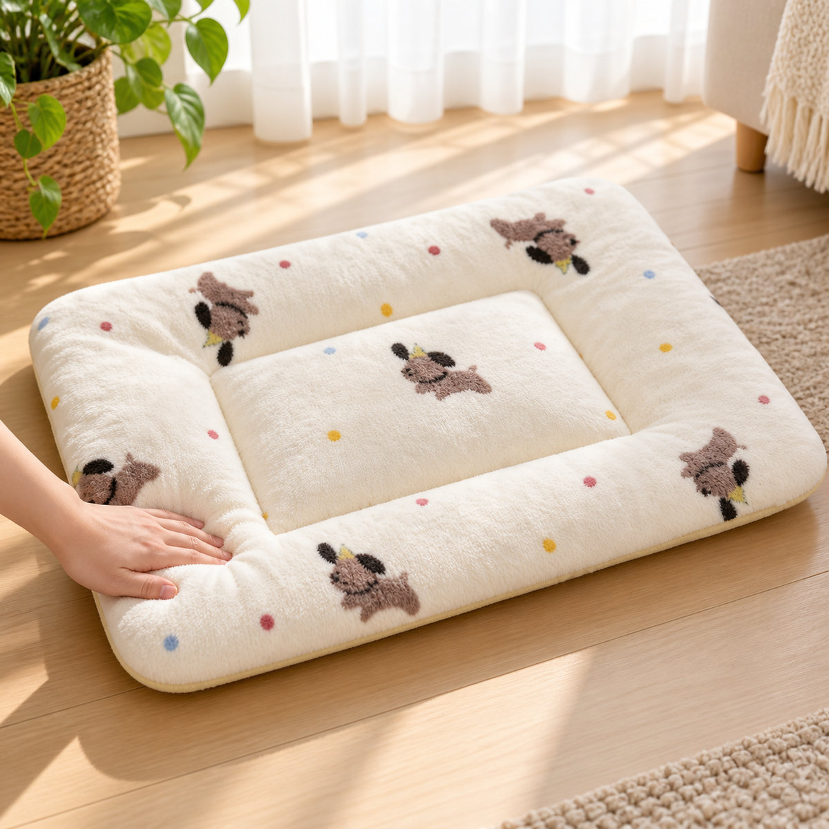 Plush Supportive Pet Bed