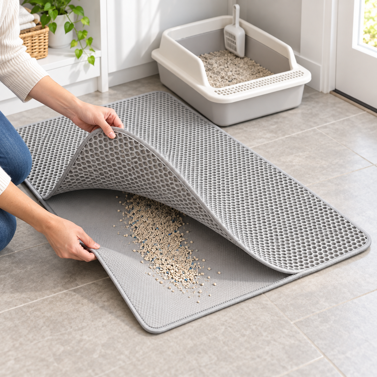Jumbo Double-Layer Cat Litter Mat