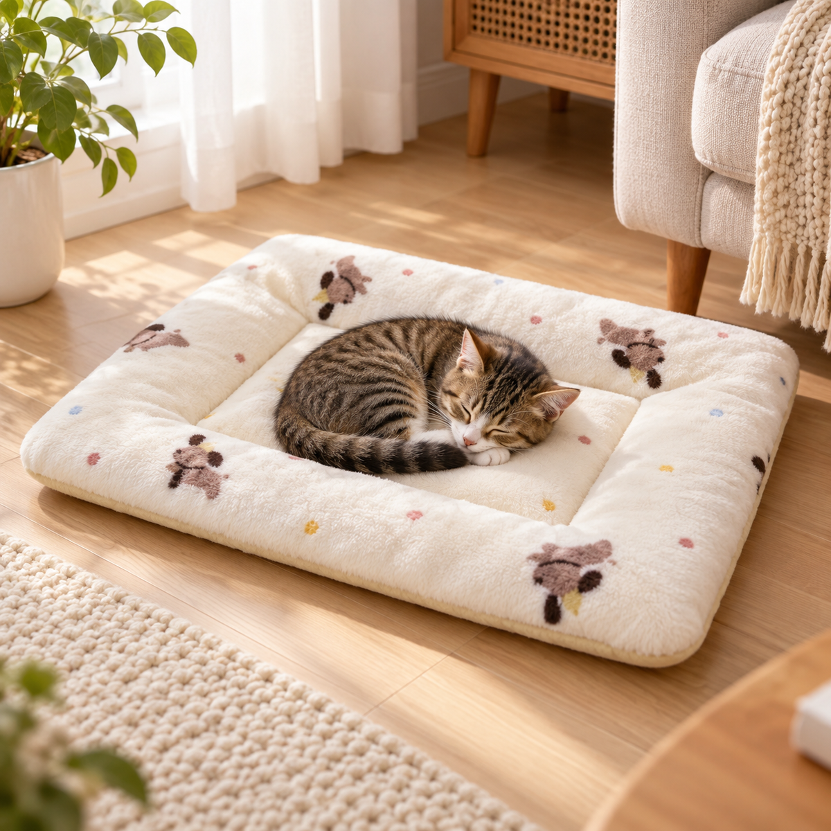 Plush Supportive Pet Bed