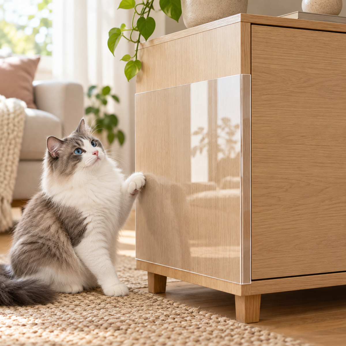 Clear Furniture Cat Scratch Guard