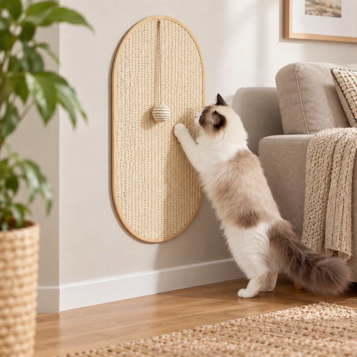 Wall-Mounted Cat Scratching Pad