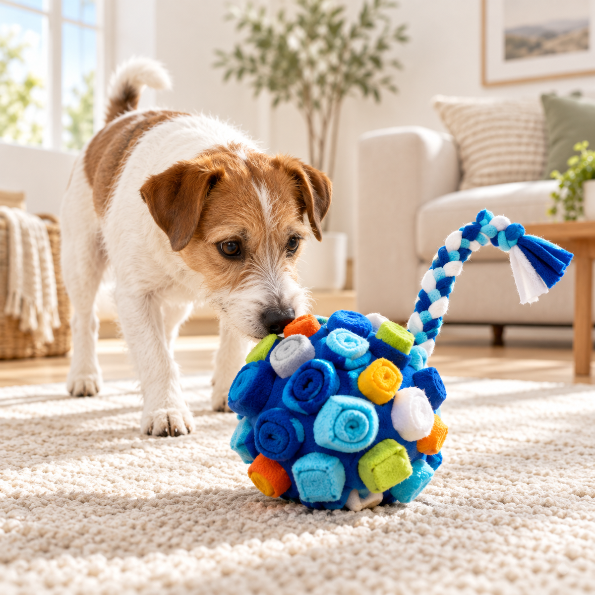Interactive Fleece Snuffle Ball