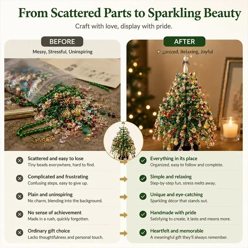 Petmoriqo DIY Beaded Christmas Tree Kit, image 5