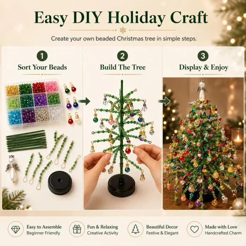 Petmoriqo DIY Beaded Christmas Tree Kit, image 6