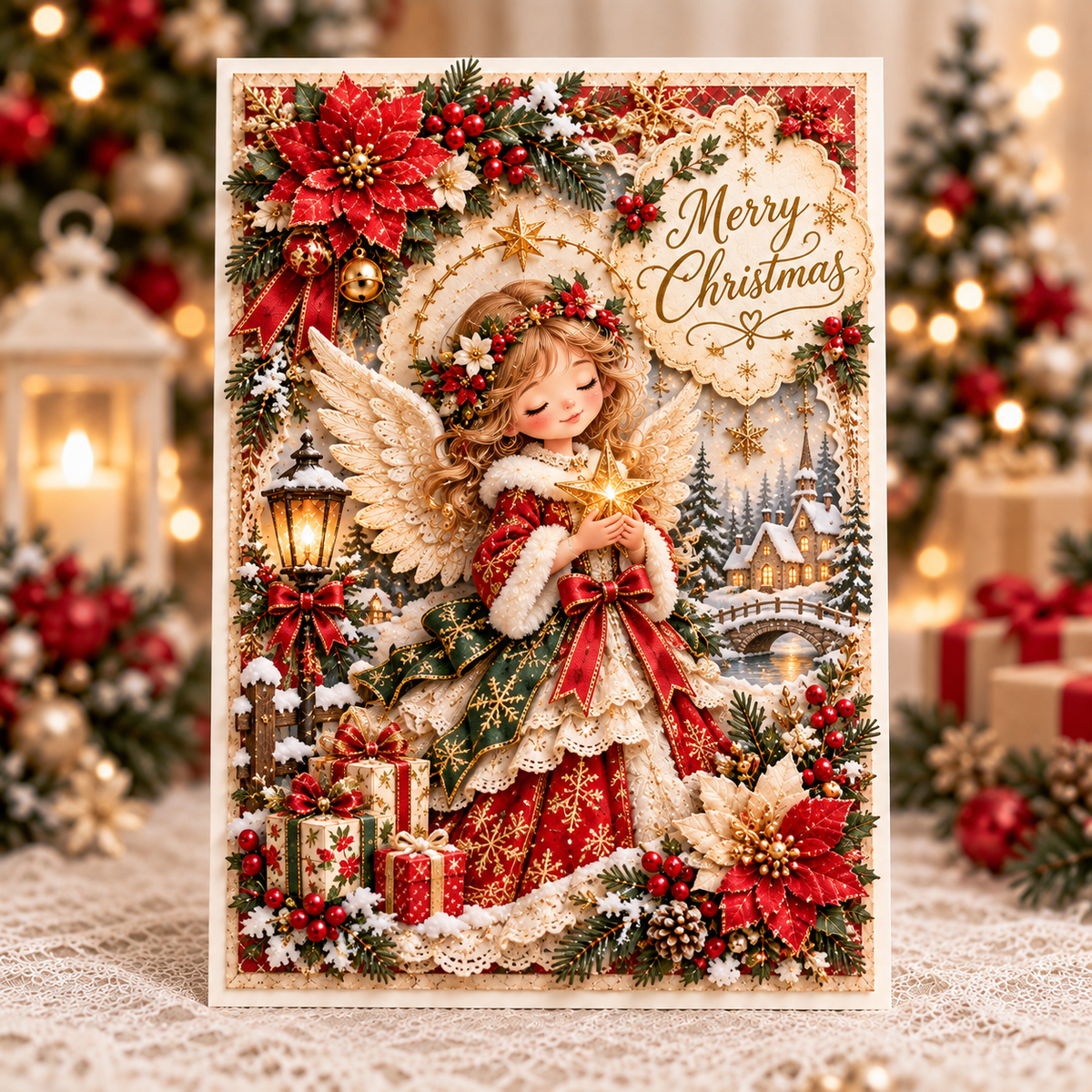 3D Layered Christmas Greeting Card, image 5