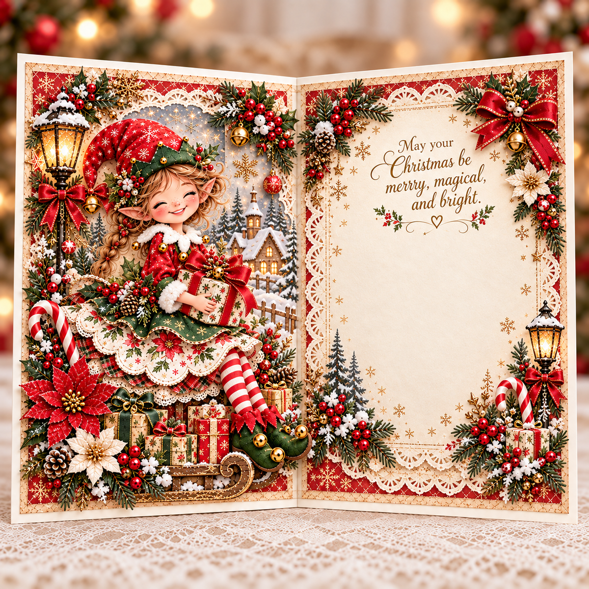 3D Layered Christmas Greeting Card, image 8