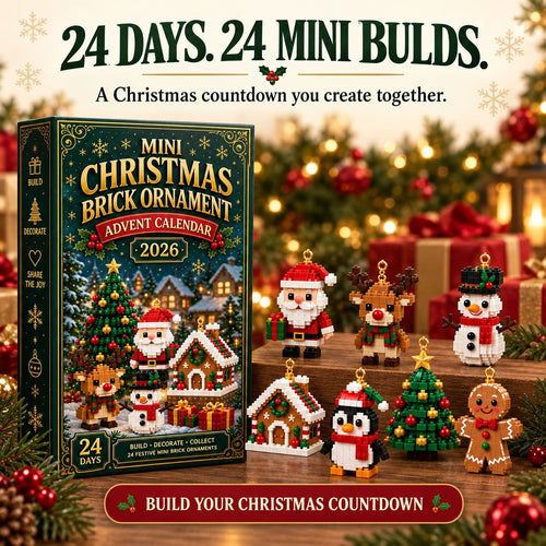Petmoriqo 24-Day Mini Brick Ornament Advent Calendar, image 1