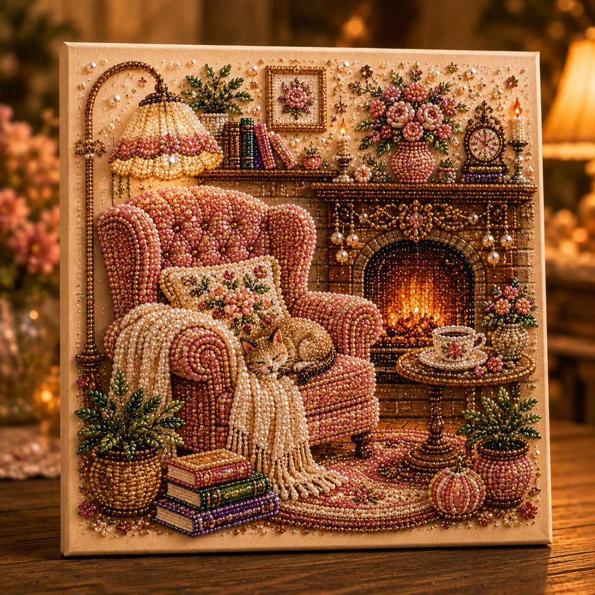 Petmoriqo Cozy Hobby Rooms Diamond Art Kit, image 12