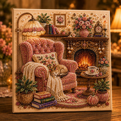Petmoriqo Cozy Hobby Rooms Diamond Art Kit, image 12