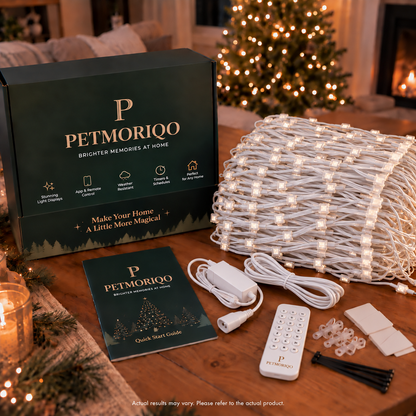 PETMORIQO Smart Animated Christmas Balcony Curtain Lights view 3
