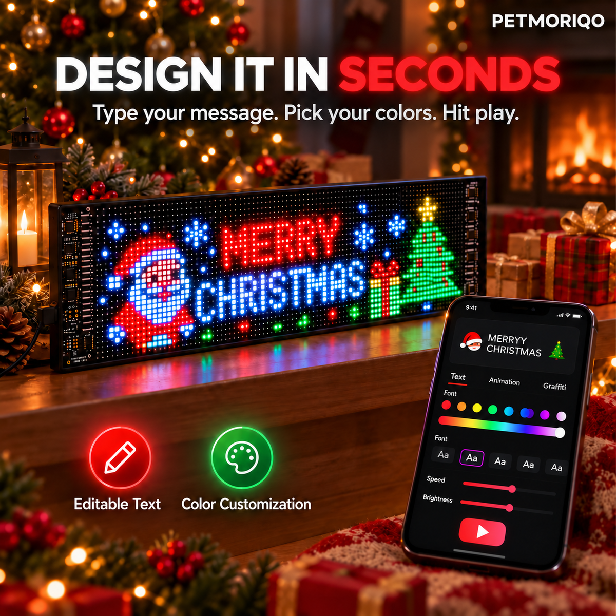 PETMORIQO Car Window LED Display view 2
