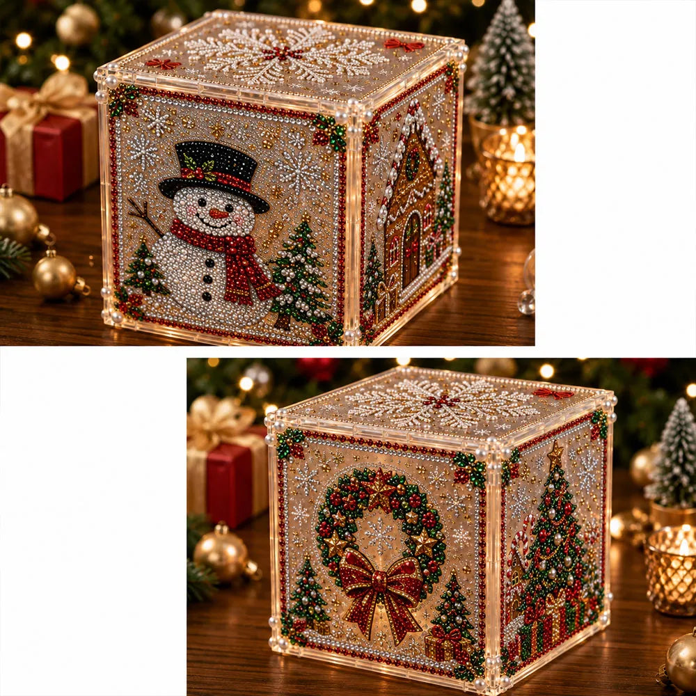 3D Christmas Diamond Painting Gift Box DIY Kit - product details