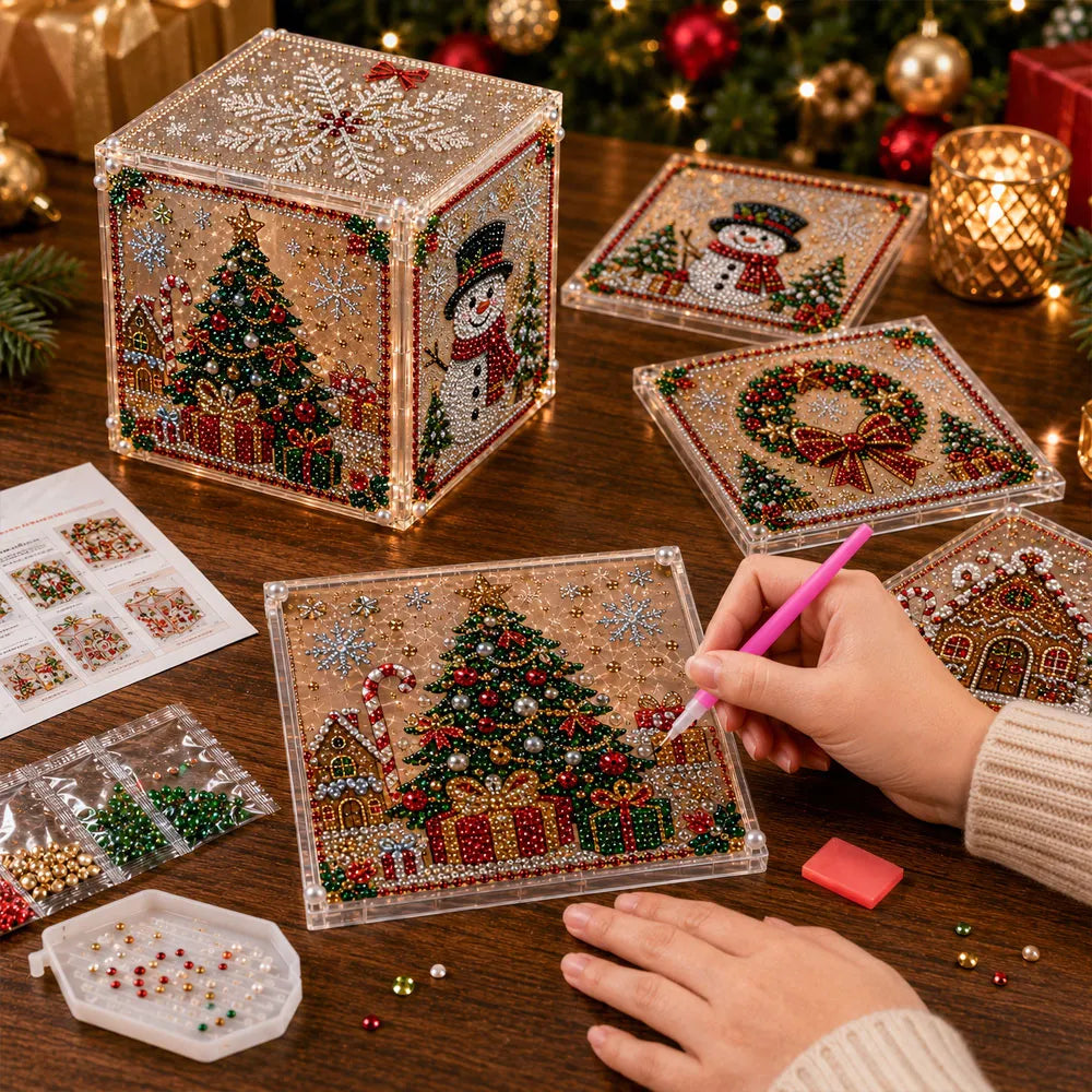 3D Christmas Diamond Painting Gift Box DIY Kit - product details