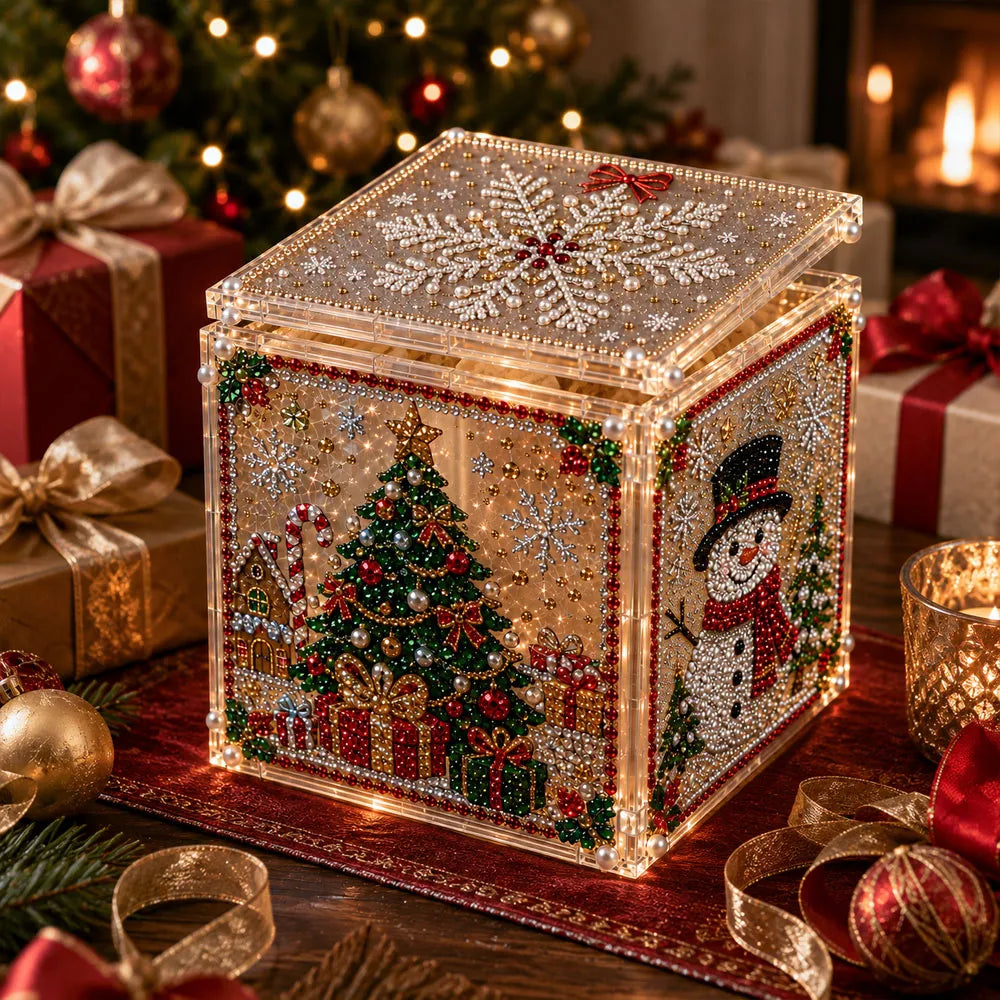 3D Christmas Diamond Painting Gift Box DIY Kit - product details