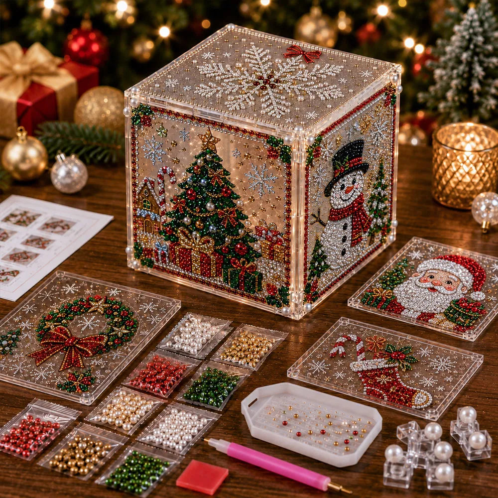 3D Christmas Diamond Painting Gift Box DIY Kit - product details