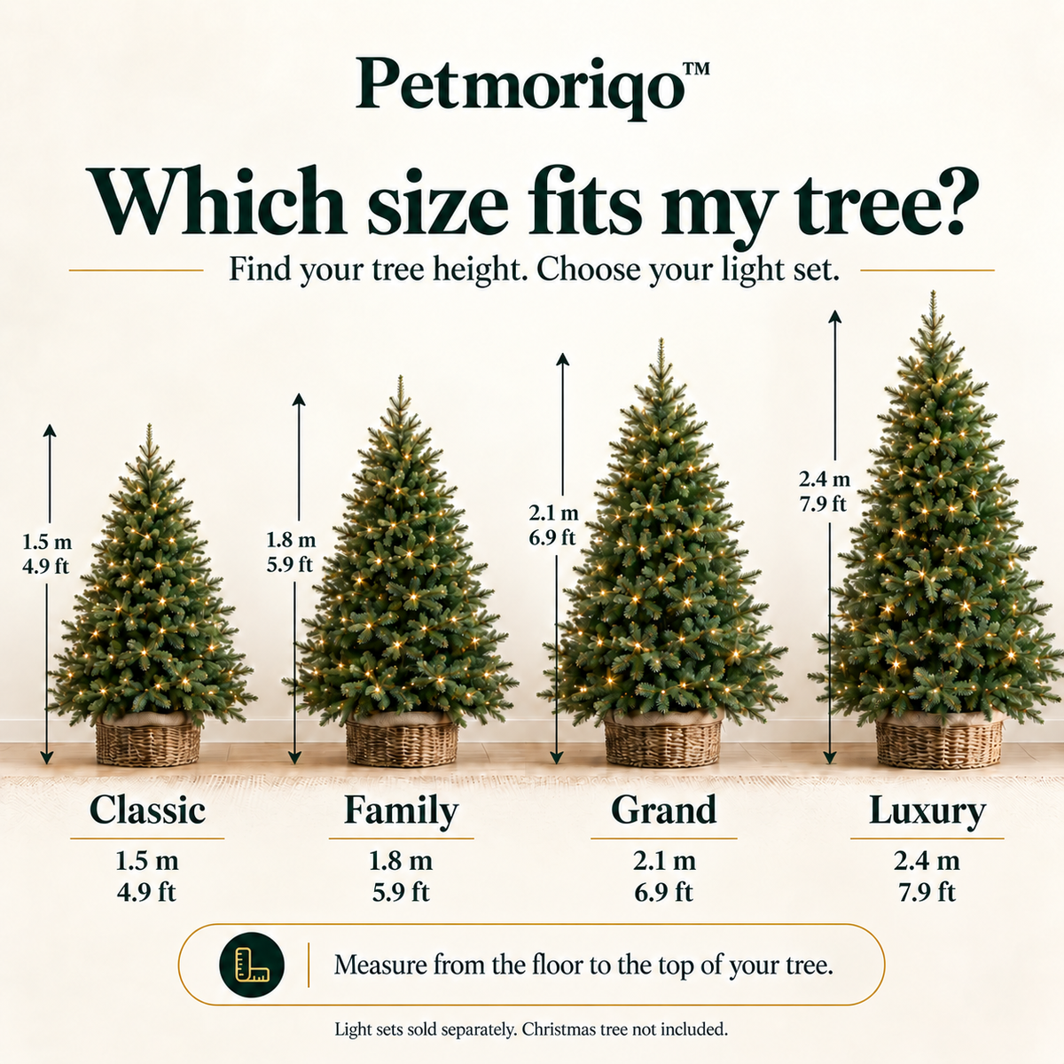 Petmoriqo™ Smart RGBIC Christmas Tree Lights – USB, image 6