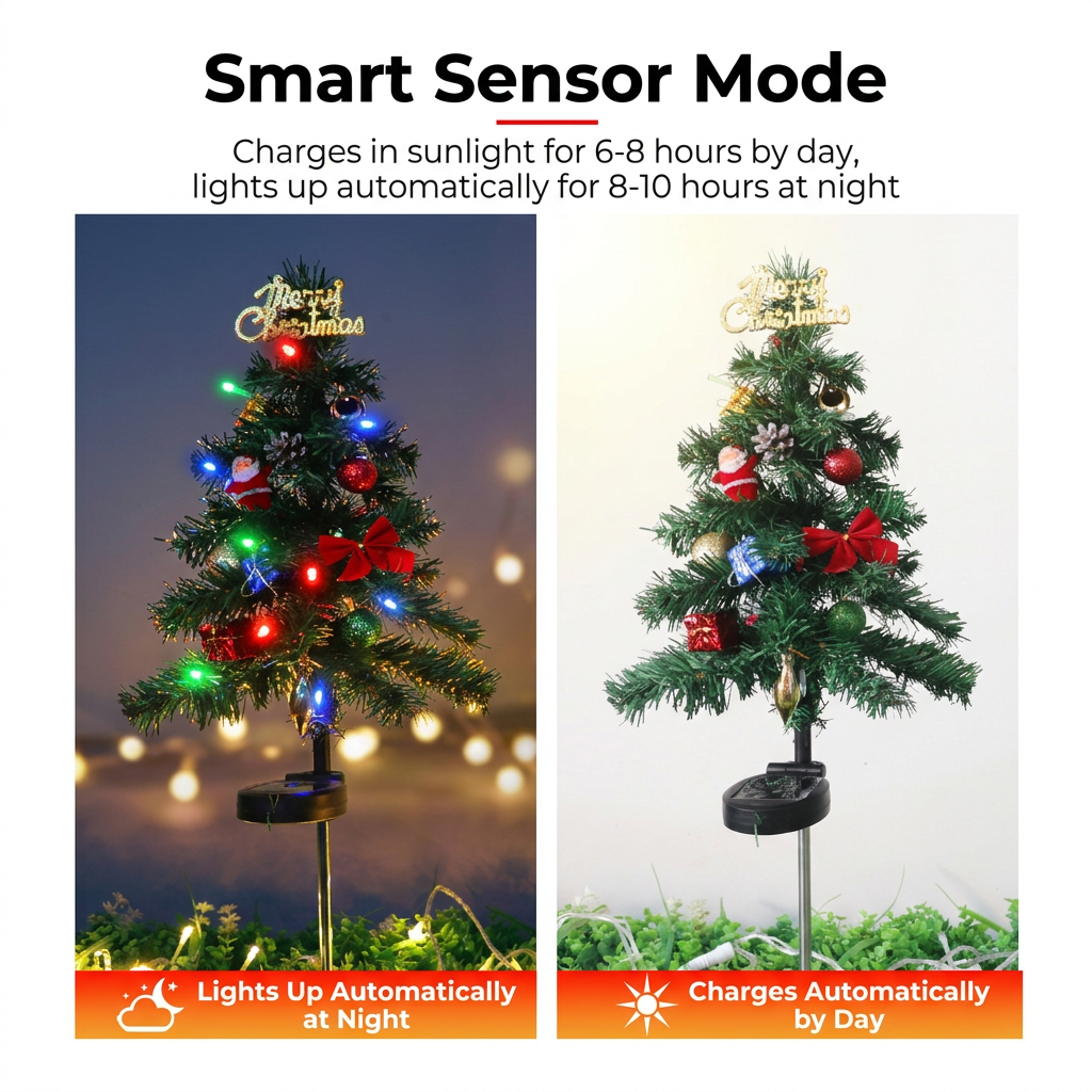 Solar Christmas Tree Stake Lights