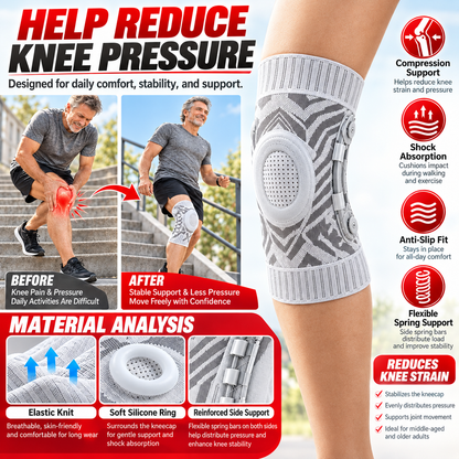 🦵Dial-Adjustable Sports Knee Brace with Alloy Spring Support🛡️