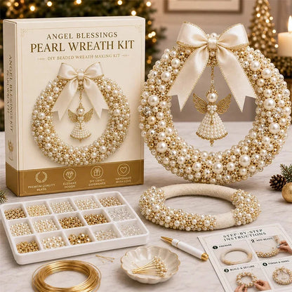 🔥HOT SALE 50% OFF🎁⚡5K+ SOLD! Almost Gone-💥✨ DIY Pearl Beaded Wreath Kit – Classic, Snowflake, Angel, Candy & Nativity