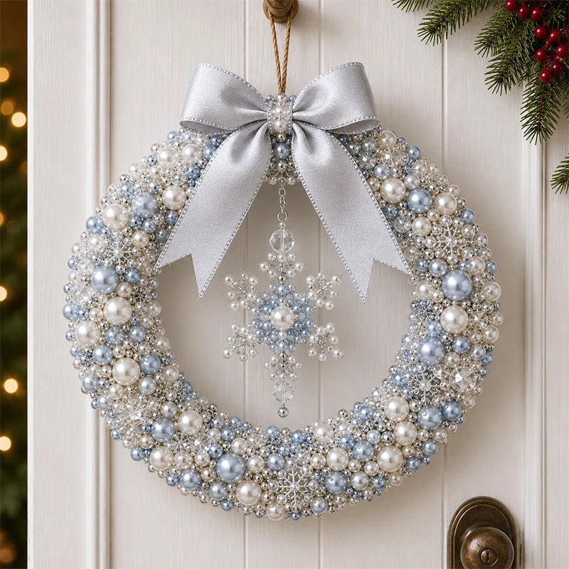 🔥HOT SALE 50% OFF🎁⚡5K+ SOLD! Almost Gone-💥✨ DIY Pearl Beaded Wreath Kit – Classic, Snowflake, Angel, Candy & Nativity
