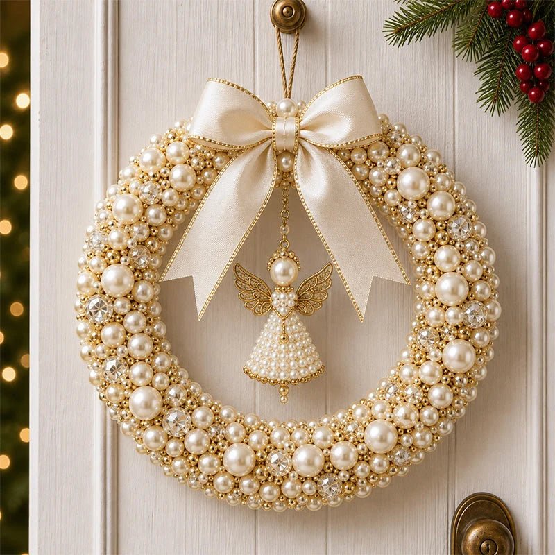 🔥HOT SALE 50% OFF🎁⚡5K+ SOLD! Almost Gone-💥✨ DIY Pearl Beaded Wreath Kit – Classic, Snowflake, Angel, Candy & Nativity