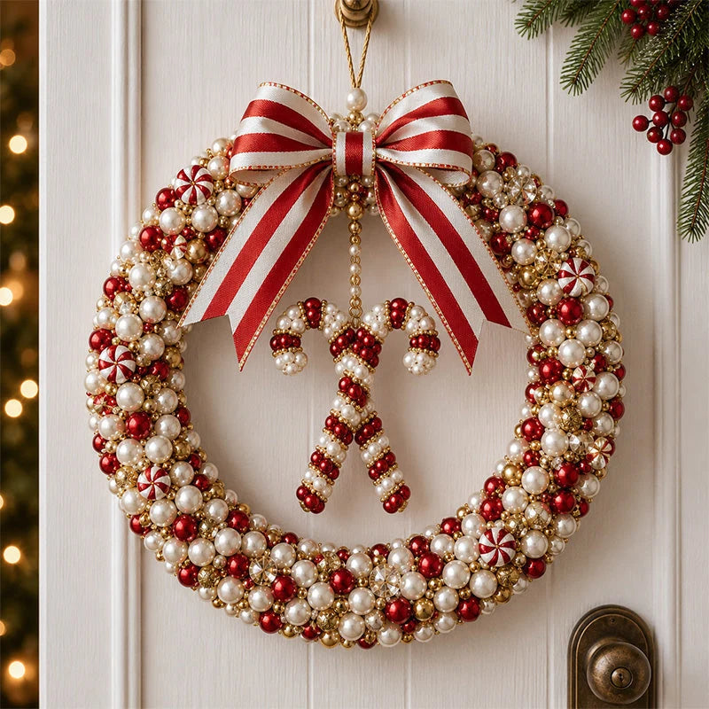 🔥HOT SALE 50% OFF🎁⚡5K+ SOLD! Almost Gone-💥✨ DIY Pearl Beaded Wreath Kit – Classic, Snowflake, Angel, Candy & Nativity